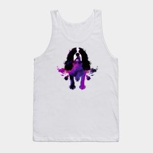 King Charles Spaniel English Toy Spaniel Watercolor Art Tank Top